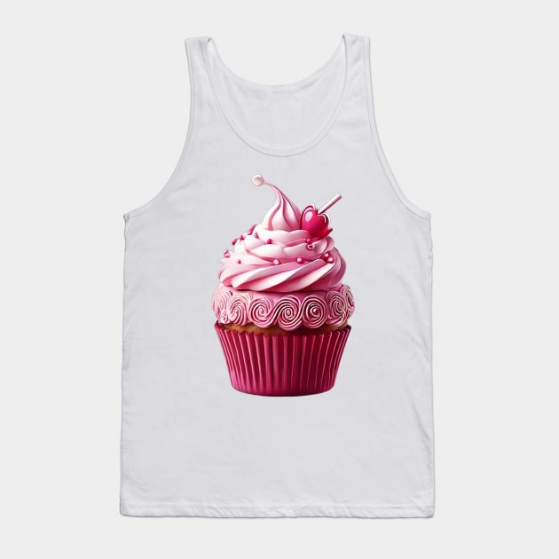 Pink Cupcake Tank Top by likbatonboot